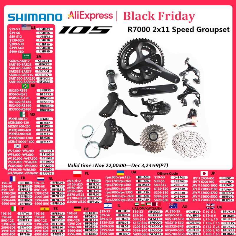 SHIMANO-105-R7000-Groupset-2X11-Kecepatan-170-172-5-175Mm-50-34T-52-36T ...