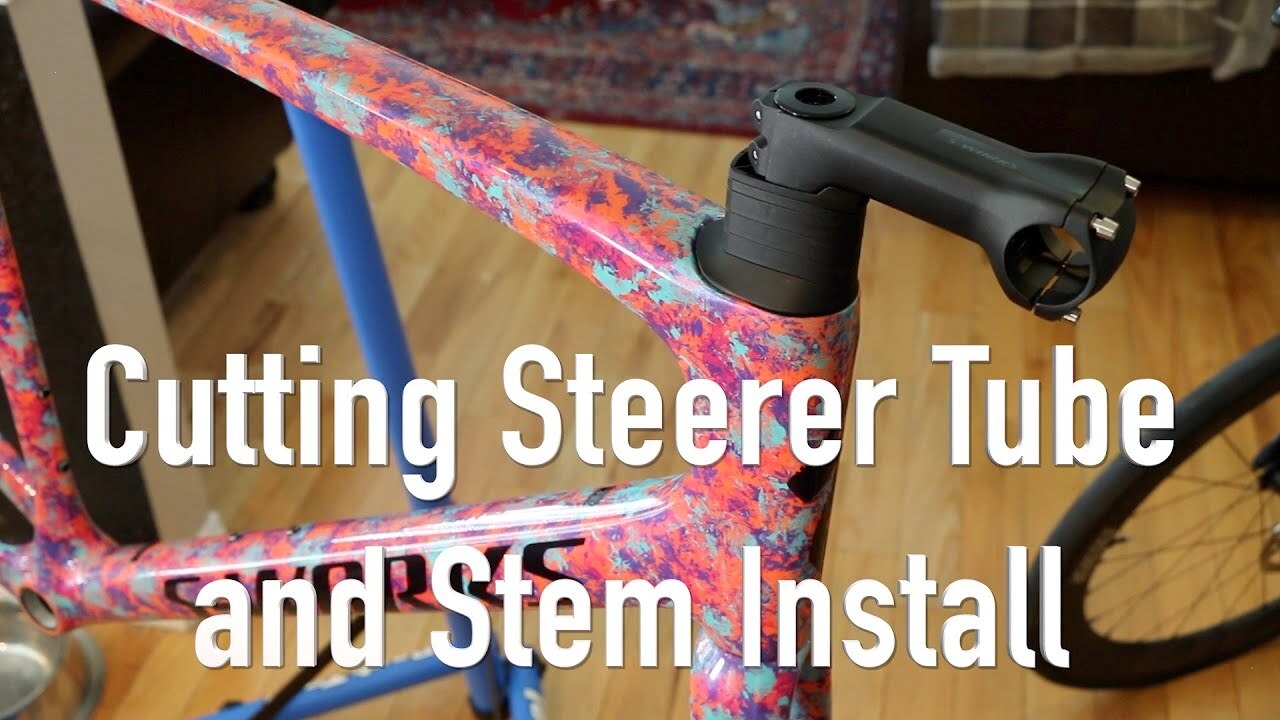 Project Tarmac SL7 - Cutting Steerer Tube and Stem Install - YouTube